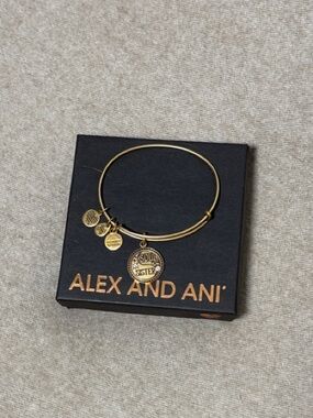 Alex and Ani Gold Charm Expandable Bangle Bracelet